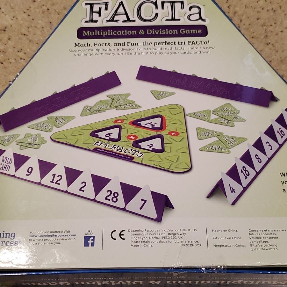 tri-FACTa Multiplication & Division Game NEW Homeschool - Picture 4 of 4